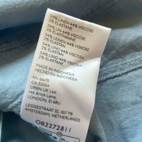 Urban Outfitters UO Sari Seamed Linen-Blend Halter Vest Top Size S - Picture 5 of 7